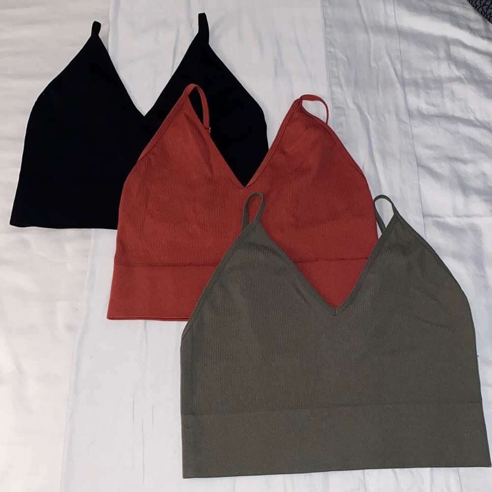 Ribbed Bralette - Pack of 3